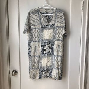 Madewell silk blue bandana pattern dress small